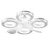 Ventilador de Teto LED E27 Silencioso Anel Estrela de Cristal Com Luz