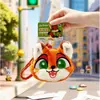 Pingente de porta-moedas de pelúcia autêntico de Zootopia, chaveiro fofo de cabeça de animal, bolsa para guardar fones de ouvido, pequeno presente
