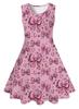 Ropa Infantil Impresión Digital 3D Transfronteriza Vestido sin Mangas Dulce Fresco Lazo Kawaii Casual Princesa Vestido Largo