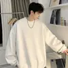 Suéter casual versátil de manga larga para hombre, venta al por mayor de fábrica, moderno, juvenil, cuello redondo, moda para exteriores, top liso