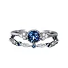 Nuevo Anillo de Mujer Huajie de Moda y Versátil con Circonita, Joyería de Anillo de Circonita Verde Microincrustada, Venta Directa del Fabricante