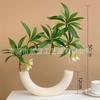 Planta Verde de Interior Piedra de Agua Banyan Fresco Artístico Hogar Mesa de Café Escritorio Ramas y Hojas Simuladas Botella de Porcelana Exquisita Decoración de Mesa