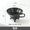 Retro Requintado Creative Três pernas Cerâmica Italiana Espresso Cup 150ml Cor Sólida Copo Pequeno Preto / m / Roxo