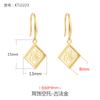 Pendientes de Plata de Ley 925 Pendientes Soporte Vacío para Mujer Rombo Geométrico Imagen DIY Pendientes Soporte de Plata Cera de Abeja Oro Antiguo Gancho de Oreja Soporte Vacío