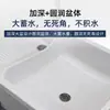 Fregadero de lavandería de piedra de cuarzo para balcón, lavabo doméstico con tabla de lavar de mármol integrada, fregadero de lavandería para patio exterior