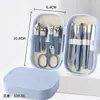 Conjunto portátil de cortadores de unha, kit com 8 peças, para uso doméstico, incluindo ferramentas para cuidados com os pés e nail art, cortadores de unha, tesouras e aparadores de unha, atacado