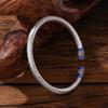 Pulsera Xiangxu femenina retro hacer viejo sutra del corazón apertura sólida pulsera de plata tailandesa viento nacional regalo novia directo de fábrica