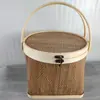 Cesta de bambu para embalagem de ovos cesta de armazenamento cesta de bambu para ovos cesta de bambu trançada caixa de presente de bambu cesta de bambu feita à mão produtos de Ano Novo cesta de bolinho de arroz cesta de bolo da lua