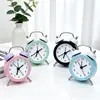 Reloj despertador de metal al por mayor de 5 cm, lindo y creativo, pequeño, para estudiantes y niños, con esfera de reloj intercambiable y logotipo, reloj de cuarzo