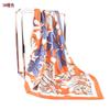 Novo cachecol simples de seda xale decorativo all-match 90cm sarja de seda grande lenço quadrado xale de viagem atacado
