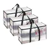Bolsa Tote Grande de PP Tecido, Bolsa Transparente para Mudança, Saco para Armazenamento de Colchas e Roupas, Caixa Organizadora Tecida à Prova de Umidade Fábrica
