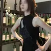 Fábrica transfronteriza verano estilo nacional marea nacional chica caliente falda retro china delgada con abertura top sin mangas ropa para mujer