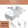 Lavabo Mini de Cerámica Pequeño Montado en Pared para Apartamento Pequeño Lavabo de Pared Estrecho para Balcón Lavabo de Encimera Pequeño Lavabo para Lavarse la Cara