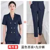 Traje de Manga Corta para Mujer Verano 2026 Traje Profesional de Doble Botonadura Moda Elegante Ropa de Trabajo Entrevista Formal