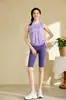 Conjunto de Ropa de Yoga de Alta Gama para Mujer, Dos Piezas sin Mangas Transpirable para Cubrir, Ajustado, Ropa Profesional Deportiva para Fitness y Correr