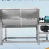 Misturador horizontal de aço inoxidável para revestimentos em pó seco e massa corrida, com função de aquecimento, misturador de fita de parafuso duplo horizontal