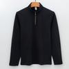 Sudadera lulu de alta gama manga larga cálida nailon cepillado amoníaco alta elasticidad camiseta deportiva para hombre suéter con media cremallera para hombre