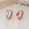 Brincos de prata 925 esterlina de coelho e rabanete para mulheres novo design personalizado assimétrico pino de osso da orelha joia de orelha simples estilo Ins