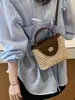 Bolsa Tejida Yuezi para Mujer 2026 Nueva Primavera y Verano Bolso de Mano para Vacaciones en la Playa Hombro Único Cruzado Cubo Bolso de Paja