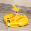 Juguete para gato directo de fábrica, agujero creativo para excavar con dispositivo rascador para divertir al gato, juguete de pluma y campana, juguete giratorio para gato