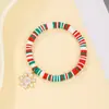 Pulsera navideña de joyería transfronteriza de Europa y Estados Unidos con cuentas de arcilla polimérica suave, campana de Papá Noel, pulsera de regalo, al por mayor en stock