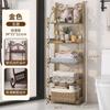 Estante de Almacenamiento de Hierro Plegable para Baño Inodoro Instalación Libre Multicapa Gel de Ducha Lavabo Toallero