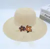 Novo Chapéu de Palha Feminino Chapéu de Praia para o Litoral Versátil Moda Chapéu de Sol de Verão Chapéu de Sol Proteção UV Chapéu de Sol