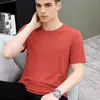 Comércio Exterior Amazon Transfronteiriço Cor Sólida Tamanho Grande Gola Redonda Manga Curta Casual Esportivo Simples Camiseta Camada Base Tlktok