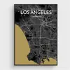 Amazon Shein Poster Popular de Mapa de Cidade Pintura em Tela Impressa Decoração de Casa Sala de Estar Quarto Arte de Parede