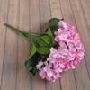 Flor de simulação Flor de simulação flor decoração de mesa floral flor artificial casamento planta verde modelo de parede pacote de fotografia 6 hortênsia