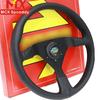 Volante de coche modificado de venta caliente transfronterizo de 14 pulgadas v1 cuero costura completa línea negra línea roja volante modificado JDM