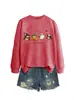 Sudadera de Amazon Wish Linda y Divertida Versátil para Mujer Rana Hoppy de Halloween Otoño/Invierno