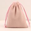 Bolsa de Joyería Cordón Cordón Bolsa de Terciopelo de Alta Gama Borde Dorado Bolsillo con Solapa Dorada Pantalones Regalo Bolsa de Embalaje de Joyería Venta al por Mayor Personalización