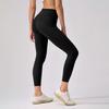 Mallas de Yoga para Mujer de Cintura Alta con Elevación de Glúteos, Secado Rápido, Elásticas, con Tiras Reflectantes para Correr de Noche, Correr al Aire Libre y Puños de Pierna Recortables