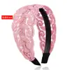Faixa de Cabeça de Aba Larga Celebridade da Internet Headwear Coreano Cabelo Curto Renda Dentada Antiderrapante Pressão Faixa de Cabeça Presilha de Cabelo Laço