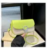 Bolso de Moda de Lujo Ligero para Mujer, Nuevo Estilo Verano 2025, Versátil Bolso Cuadrado Pequeño Color Block, Elegante y de Aspecto de Alta Calidad Bolso de Hombro Cruzado