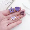 1 Colgante Morado con Goteo de Aceite Estilo Coreano DIY Pulsera de Aleación de Zinc Colgante para Collar Pendiente Colgante para Llavero Accesorios de Joyería