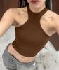 Blusa Esportiva Feminina de Nylon Yoga Absorvente de Suor Roupa Íntima Sem Marcas Corrida Secagem Rápida Colete Curto em L