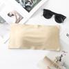 Top Tubo de Seda de Gelo de Alta Qualidade, Tamanho Único, Fino, Para Seios Pequenos, Sem Alças, Lingerie Invisível, Fecho nas Costas, Sutiã Wrap Anti-Exposição