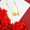 Collar de oro de arena de Vietnam estilo palacio diseño retro cadena de clavícula de flor joyería para mujer nicho lujo ligero no se decolora a largo plazo