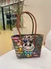 Bolsa Tecida à Mão Fofa Tailandesa Grande Capacidade Bolsa Feminina para o Dia a Dia Casual Bolsa Tote Bolsa de Ombro para Lembrança de Férias