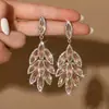 Pendientes de Pluma de Pájaro de Lujo Transfronterizos Borla Cristal Pluma Pendientes de Mujer Pendientes Combinación Vestido Pendientes de Banquete Venta al por Mayor