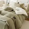 Juego de Ropa de Cama de Cuatro Piezas 100% Algodón 2025, Sábana Plana, Funda de Edredón, Juego de Tres Piezas para Dormitorio de Estudiante, Adecuado para Todas las Estaciones, Estilo de Sábana Ajustable de Lujo Ligero