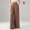 Pantalones de danza modernos de algodón nube lino otoño invierno versátiles nuevos lino color natural holgados práctica entrenamiento pantalones de pierna ancha