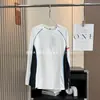 Camiseta de Manga Longa Esportiva Respirável com Cores Contrastantes para Casal, Masculina e Feminina, para Uso Externo, com Absorção de Umidade, Camada Base Outono Y9025