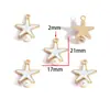 Colgante de Aleación de Perla Incrustada de Estrella y Luna Colgante Hecho a Mano DIY Pulsera Llavero Accesorio para Bolso W858