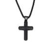 Estilo de celebridad de Internet ins europeo y americano hip hop retro colgante de fundición de acero de titanio collar de cruz dominante de estilo punk para hombre de moda