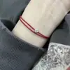 Pulsera Simple de Hilo Rojo de Trébol Pulsera Tejida Año Zodiacal Ins Pareja Mejor Amigo Seguridad Estudiante Joyería de Hilo Rojo