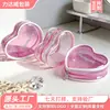 Bolsa de Armazenamento em PVC em Formato de Coração, Necessaire, Bolsa Fofa para Bebê, Conjunto de Viagem, Bolsa com Zíper, Bolsa de Maquiagem Doce, Feito Sob Medida