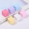 Cor de macaron queijo quadrado DIY casa de brincar Micro paisagem casa de boneca decoração chaveiro acessórios de resina